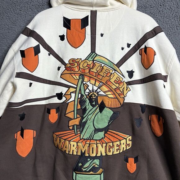 Y2K SCIFEN STATUE OF LIBERTY Embroidered Full ZIP HOODIE SWEATSHIRT Mens 2XL - Picture 2 of 14